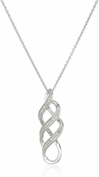 Sterling Silver Diamond Necklace