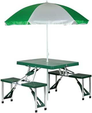 Picnic Table And Umbrella