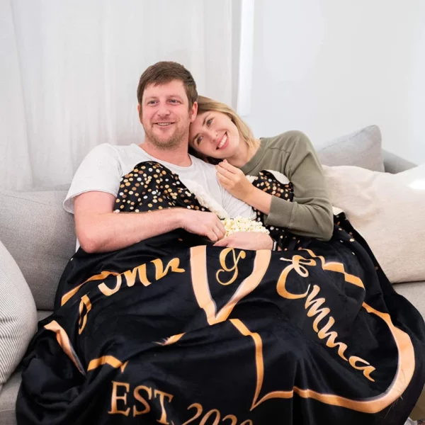 Personalized Couples Blanket