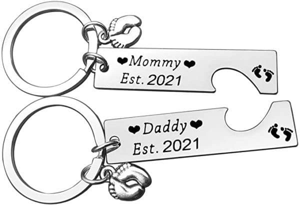 Mommy & Daddy Keychain
