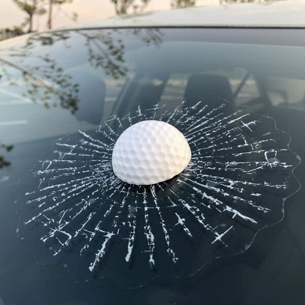 Broken-Glass Golf Ball Sticker