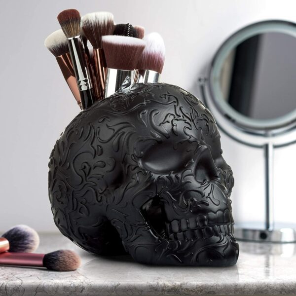 Skull Makeup Brush Holder